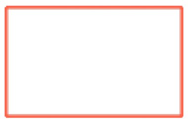 Rectangular red banner frames, borders, painted on white background. 