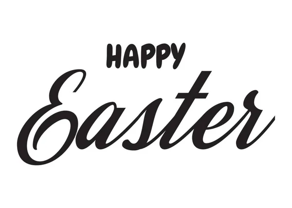 Happy Easter vector calligraphy text. Happy Easter greeting card. Modern Handwritten type on white background.