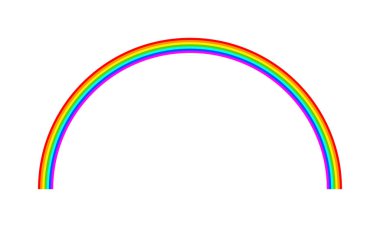 Gökkuşağı çizimi beyaz arkaplanda izole edildi