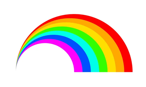 Gökkuşağı çizimi beyaz arkaplanda izole edildi