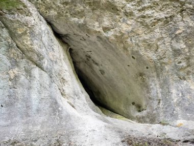 Romanya 'nın Hunedoara kenti Petrosani kenti yakınlarındaki Banita vadisi (Cheile Banitei) detayları