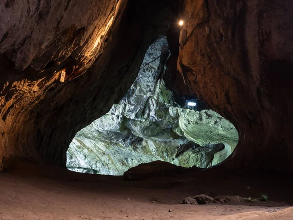 Entrée Grotte Bolii Pestera Bolii Près Ville Petrosani Comté Hunedoara — Photo