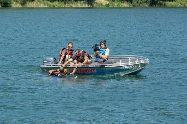 Sambotin Gorj Roemenië Juli 2023 Aquares 2023 Reddingsoefening Voor Water — Stockfoto