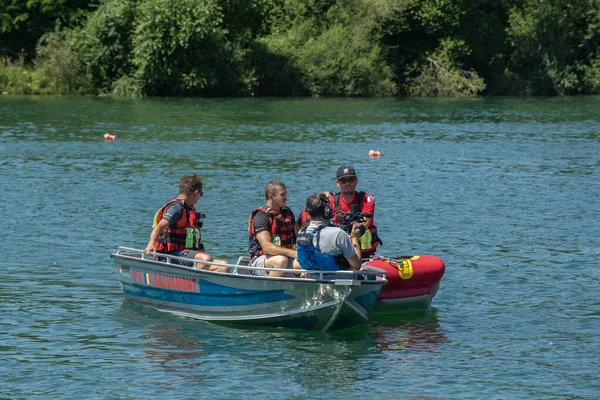 Sambotin Gorj Roemenië Juli 2023 Aquares 2023 Reddingsoefening Voor Water — Stockfoto