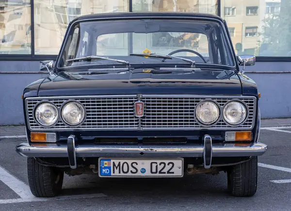 Targu Jiu Gorj Rumunia Październik 2023 Vintage Rosyjski Samochód Moskvich — Zdjęcie stockowe