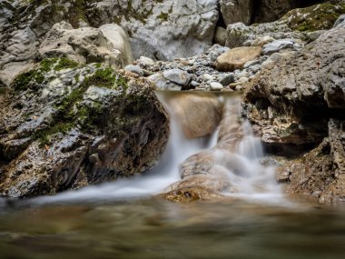 Cheile Oltetului vadisindeki güzel şelale, Polovragi, Gorj, Romanya