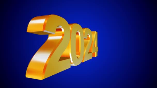 High Quality Set New Year Animation Text 2023 Switches 2024 — Stock Video