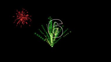 Yüksek kaliteli 2024 Yeni Yıl animasyon şovu. 4K çözünürlüğü.