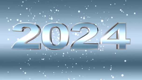 Υψηλής Ποιότητας 2024 New Year Animation Show Ανάλυση — Αρχείο Βίντεο