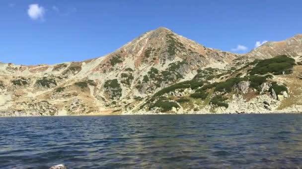 Rive Lac Bucura Dans Parc National Retezat Roumanie Est Lac — Video