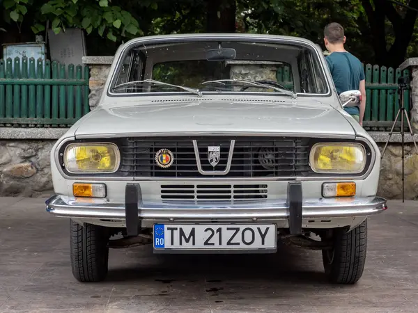 stock image Targu-Jiu, Gorj, Romania  May 25, 2024: Vintage car Dacia 1300, at the exhibition in Targu-Jiu, Romania