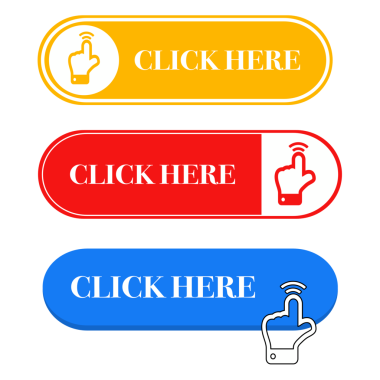 Şeffaf arkaplanda izole edilmiş düğmeye tıklayın. 