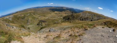 Mountain landscape in Parang mountains, Romania. Panoramic view. clipart