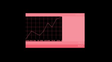 Fütüristik animasyon arka planda dijital veri kodu ve HUD elemanları ile örtüşür. 4K bilgisayar animasyonu.