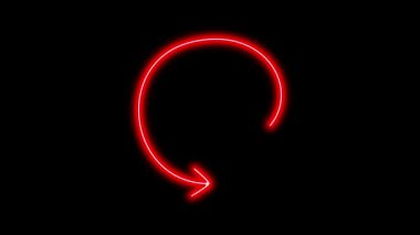 Siyah zemin üzerinde parlak oklar bulunan video animasyon seti. 4k çözünürlüğü.