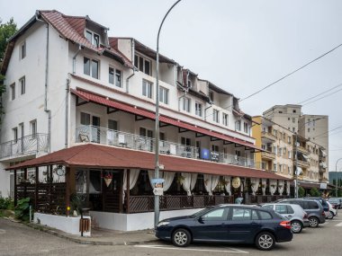 Geoagiu Bai, Romanya - 17 Temmuz 2025: Romanya 'nın Hunedoara ilindeki Geoagiu Bai turizm beldesi