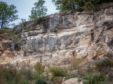 Romanya 'nın Hunedoara ilçesindeki Travertine taş ocağı