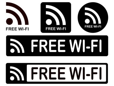Uygulama, ui ve web sitesi için ücretsiz kablosuz ve Wi-Fi simgesi. 