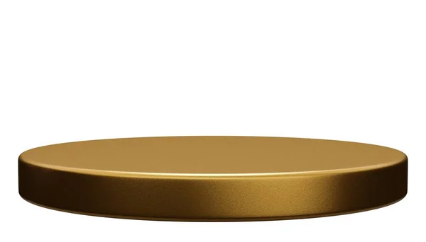 Üres Kerek Arany Pódium Jelenet Vagy Kerek Pillér Stand Jelenet — Stock Fotó