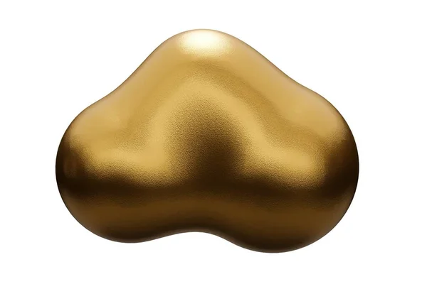 Minimális Izolált Render Arany Felhő Illusztráció — Stock Fotó