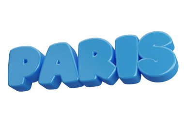 paris 3d word text.
