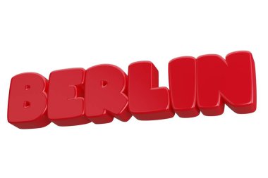 berlin 3d word text.