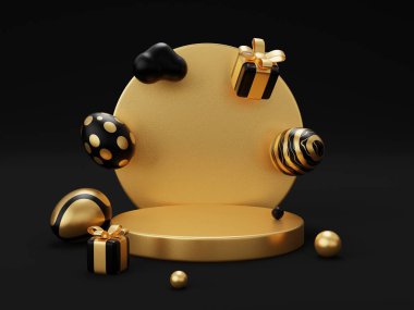 easter egg podium arch 3d render.