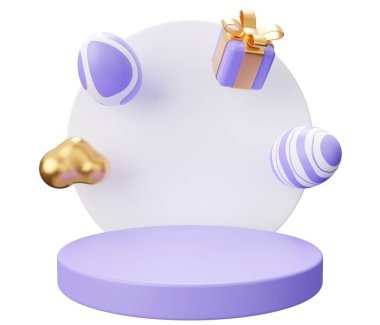 easter egg podium arch 3d render.