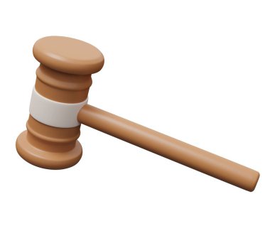 Hakimler 3D 'ye. 3d karikatür oluşturma simgesi resimlemesi.