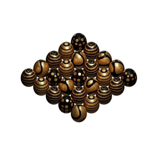 Золотое Яйцо Изометрические Рендеринг Пасхальные Иллюстрации — стоковое фото