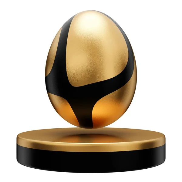 Золоте Яйце Подіум Великодня Ілюстрація — стокове фото