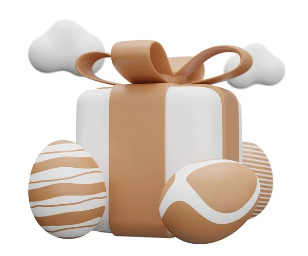 Easter Egg Gift Box Illustration — Stock fotografie