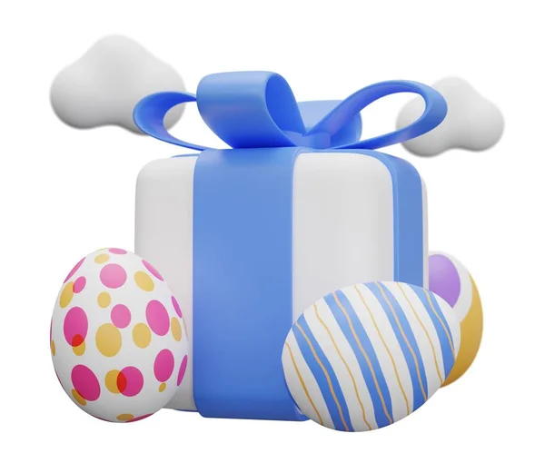 Easter Egg Gift Box Illustration — 图库照片