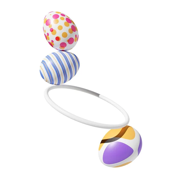 Easter Eggs Balanced Creative Meditation Render — стоковое фото