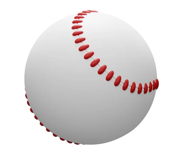 Pallone Baseball Render Rendere Cartone Animato Icona Minima Illustrazione — Foto Stock