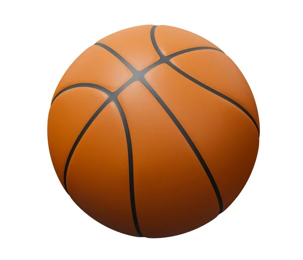 Basketball Ball Render Render Cartoon Minimal Icon Illustration — Stock Photo, Image