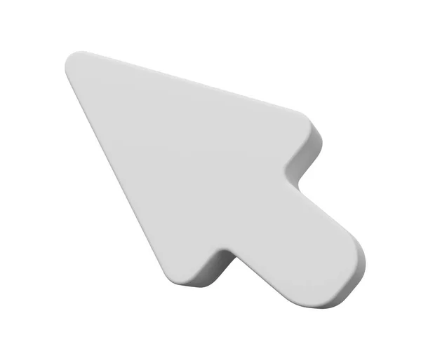 Білий Вказівник Стрілки Символ Візуалізація Мультфільму Мінімальна Ілюстрація Піктограми — стокове фото