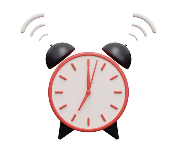alarm clock 3d. 3d render cartoon minimal icon illustration.