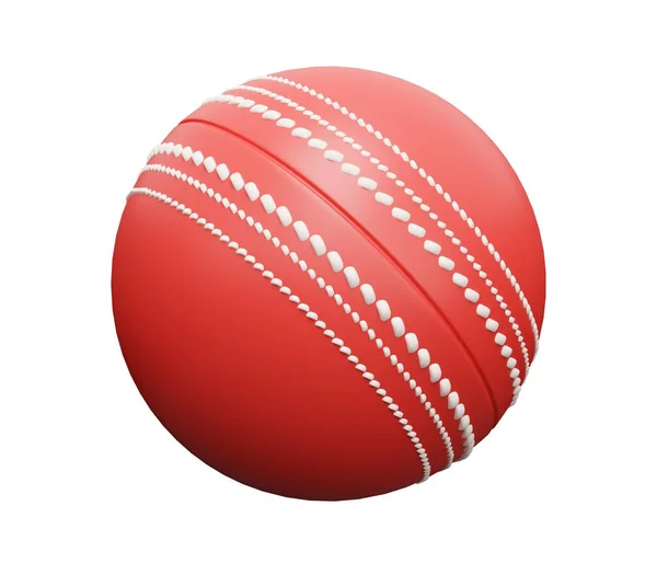 Cricket Ball Render Cartoon Minimal Icon Illustration — Stock Photo, Image