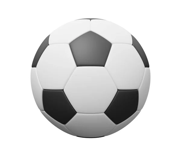 Pallone Calcio Rendere Cartone Animato Icona Minima Illustrazione — Foto Stock