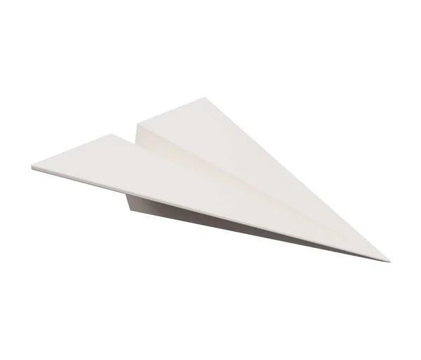 3D纸飞机 3D渲染漫画最小图标说明 — 图库照片