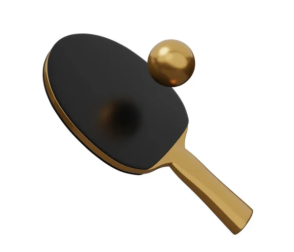 Ping Pong Arany Make Rajzfilm Minimális Ikon Illusztráció — Stock Fotó