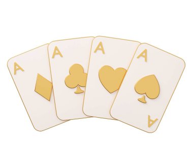 Kumarhane Pokeri Altın 3d illüstrasyon En az yaratıcı kumar illüstrasyonunu oluşturur.