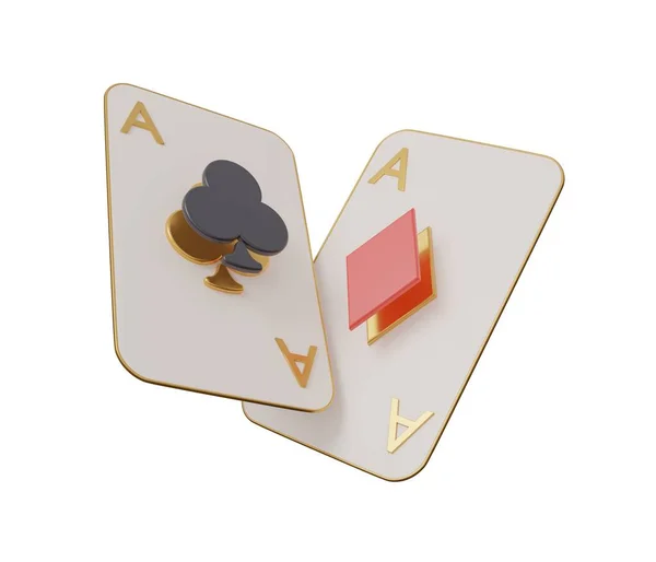 Ace Card Poker Machen Minimale Kreative Glücksspiel Illustration — Stockfoto