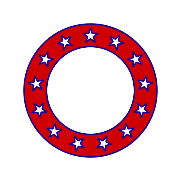 Кругла Американська Рамка Прапора — стоковий вектор