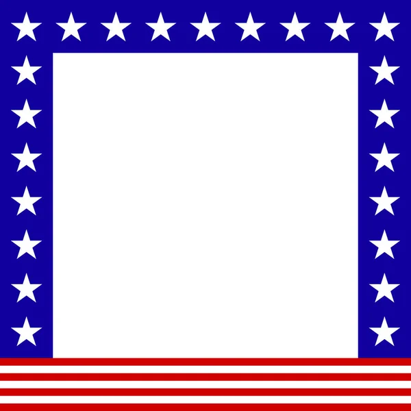 Vierkante Amerikaanse Vlag Frame — Stockvector