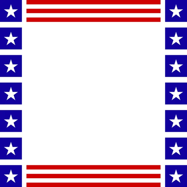 Vierkante Amerikaanse Vlag Frame — Stockvector