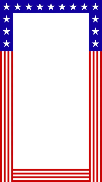 Amerikai Zászló Keret Illusztráció — Stock Vector
