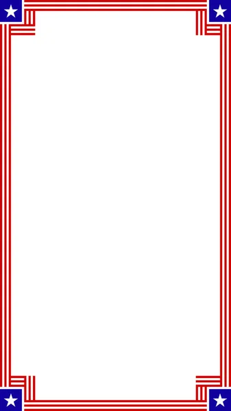 Amerikai Zászló Keret Illusztráció — Stock Vector