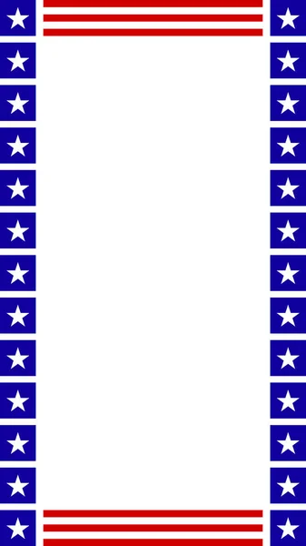 Amerikansk Flagga Ram Illustration — Stock vektor